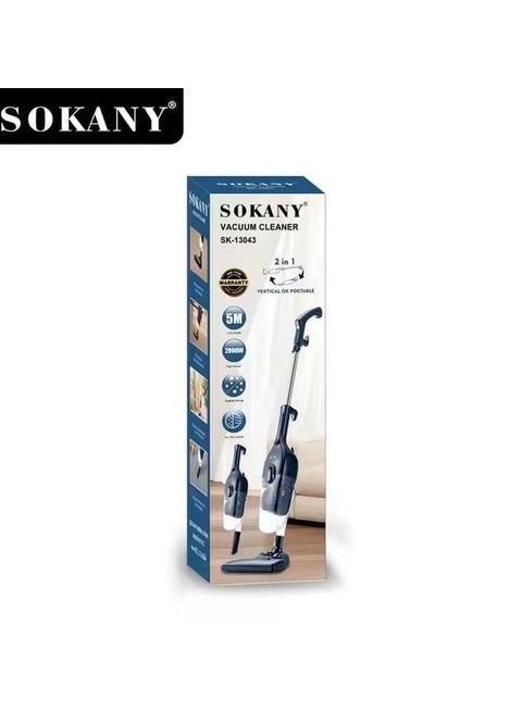 مكنسة كهربائية 2 في 1 (عمودية أو محمولة)/فلتر/سلك 5 متر/2000 واط لتنظيف شامل، تصميم عمودي ويدوي، فلتر HEPA لتنقية الهواء، تقوم بتعقيم جميع الاماكن تنظيف أدق الزوايا تصميم حديث من سوكاني 13043-SK